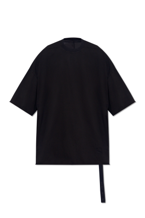 ‘tommy’ t-shirt with logo od rib-knit henley T-shirt Grau