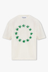 Bershka T-shirt verde slavato con bordi grezzi