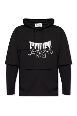‘pave n23’ hooded three-layer t-shirt od Etudes