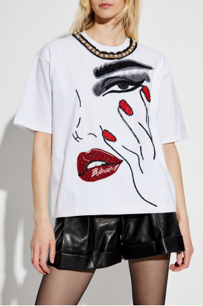 Balmain T-Shirt mit Applikation