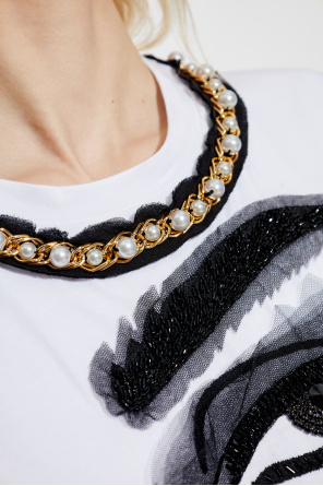 Balmain T-Shirt mit Applikation