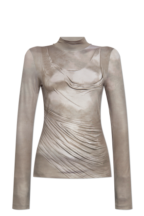 Top with stand-up collar