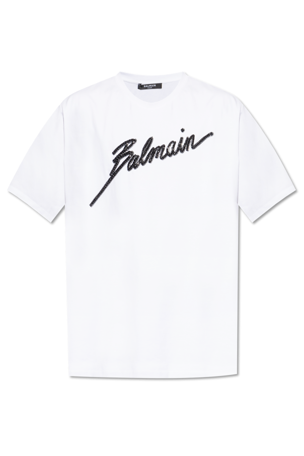 Balmain T-shirt with shimmering appliqués