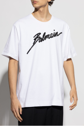 Balmain T-shirt with shimmering appliqués