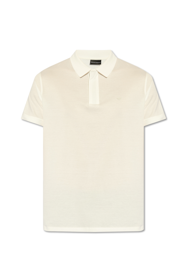 Emporio Armani Lardini long-sleeved polo shirt Gelb