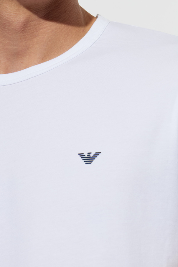 Emporio Armani White Crew Neck Undershirt Two-Pack by Emporio Armani