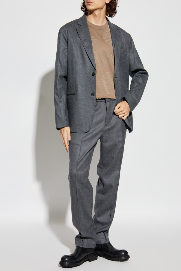 Emporio Armani Camiseta con monograma y acabado aterciopelado