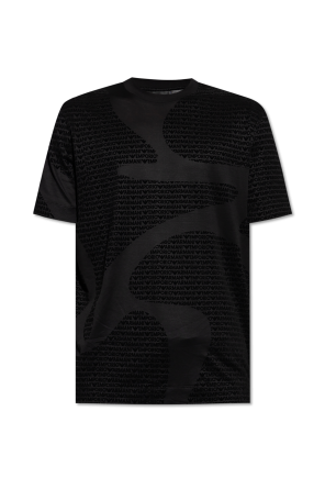 Camiseta con monograma y acabado aterciopelado