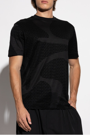 Emporio Armani T-shirt with a monogram and velvety finish