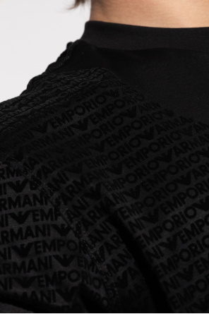Emporio Armani T-shirt with a monogram and velvety finish