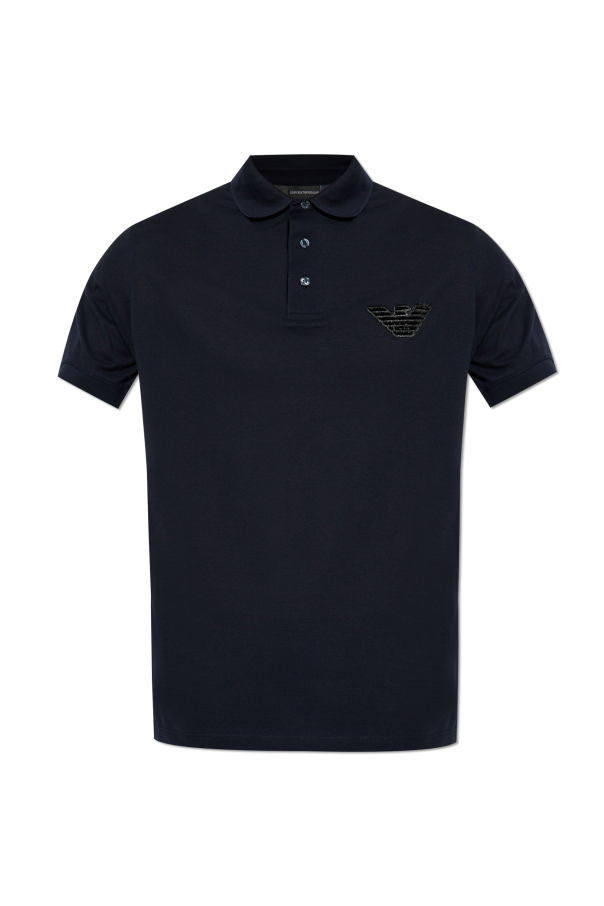 Polo with logo patch od Emporio Armani