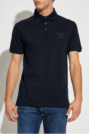 Emporio Armani Polo mit Logo-Aufnäher