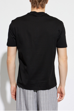 Emporio Armani T-shirt with a logo and a velvet finish