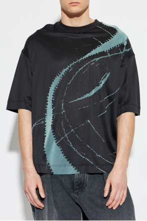 Emporio Armani T-Shirt mit Print und samtigem Finish