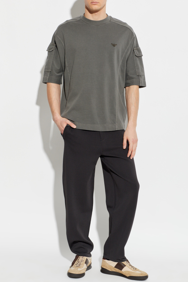 Emporio Armani Camiseta con bolsillo en las mangas