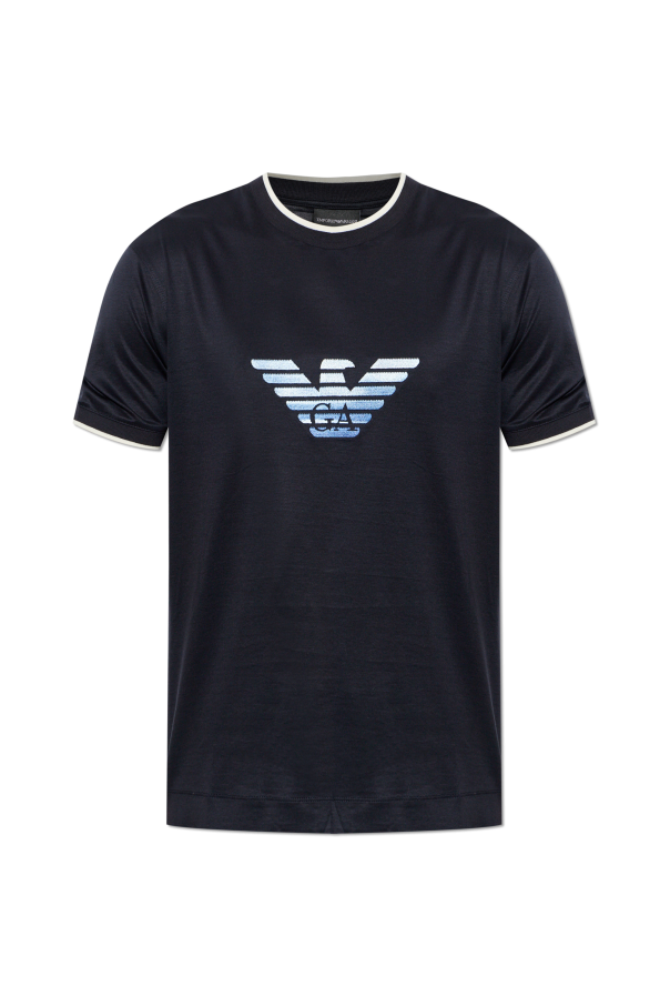 T-shirt with embroidered logo od Emporio Armani