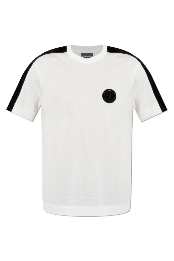 T-shirt with logo patch od Emporio Armani