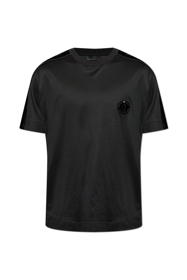 T-shirt with logo patch od Emporio Armani