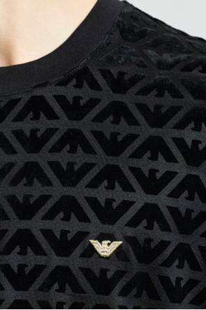 Emporio Armani Monogram T-shirt with a velvety finish