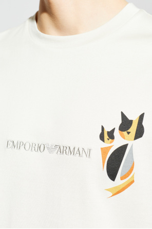 Emporio Armani T-shirt z wyszytym logo