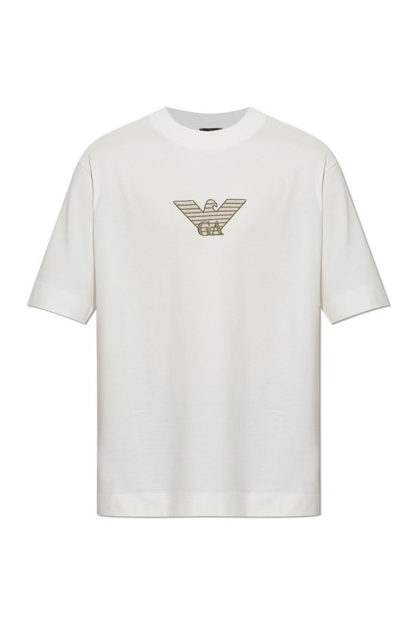 T-shirt with embroidered logo od Emporio Armani