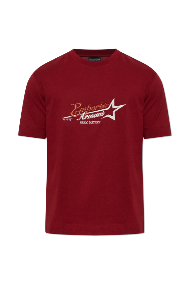 T-shirt with embroidered logo od Emporio Armani