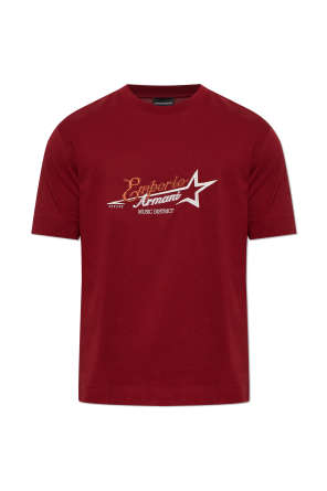 T-shirt with embroidered logo