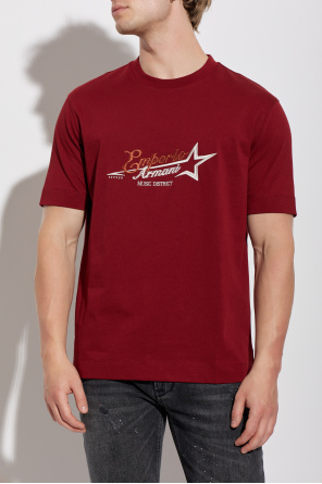 Emporio Armani T-shirt z wyszytym logo