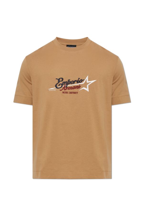 T-shirt with embroidered logo od Emporio Armani