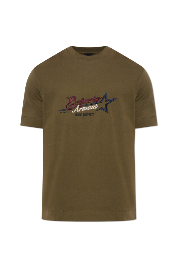 T-shirt with embroidered logo od Emporio Armani