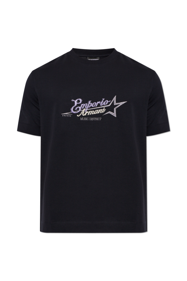 T-shirt with embroidered logo od Emporio Armani