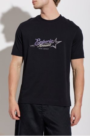 Emporio Armani T-shirt z wyszytym logo