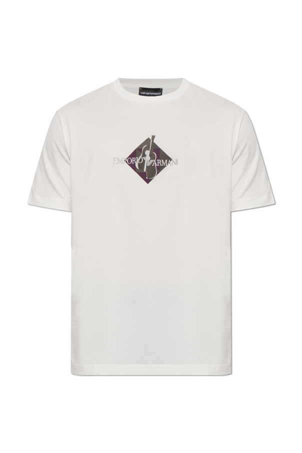 T-shirt with embroidered logo od Emporio Armani