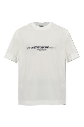 T-shirt with a velvet-finish logo
