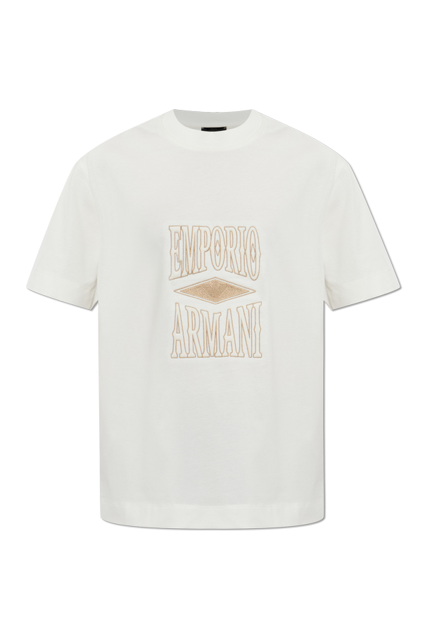 T-shirt with embroidered logo od Emporio Armani