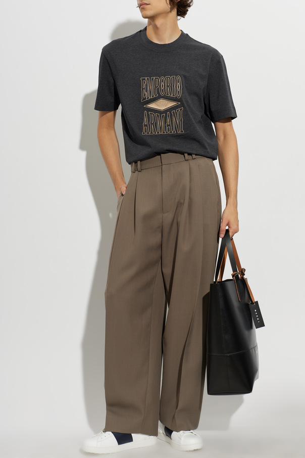 Emporio Armani T-shirt z wyszytym logo