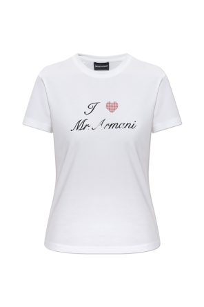 T-shirt with print and shimmering sequins