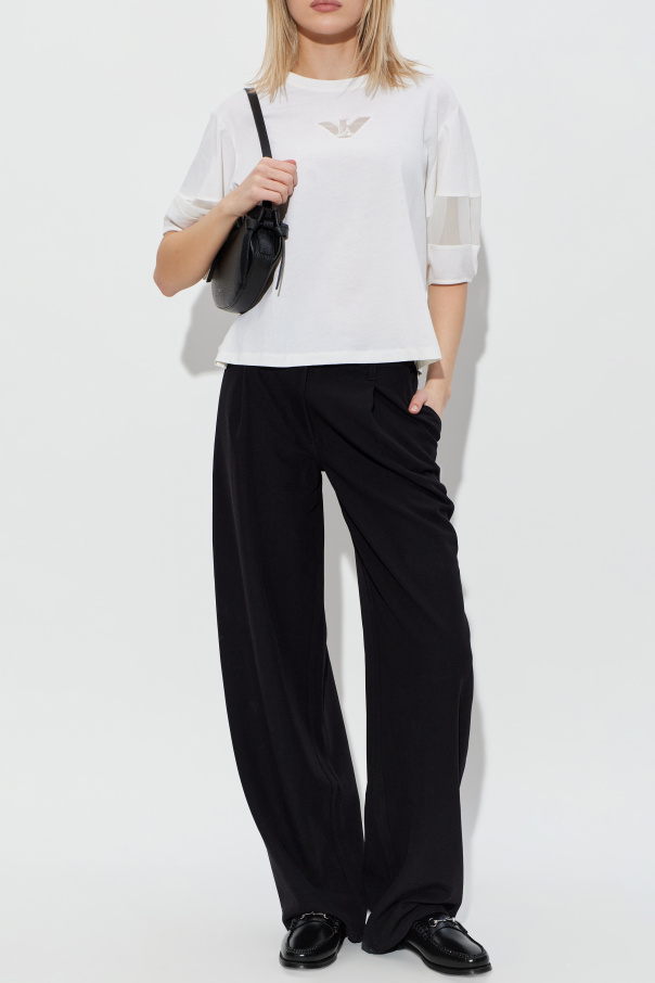 Emporio Armani T-shirt with transparent inserts