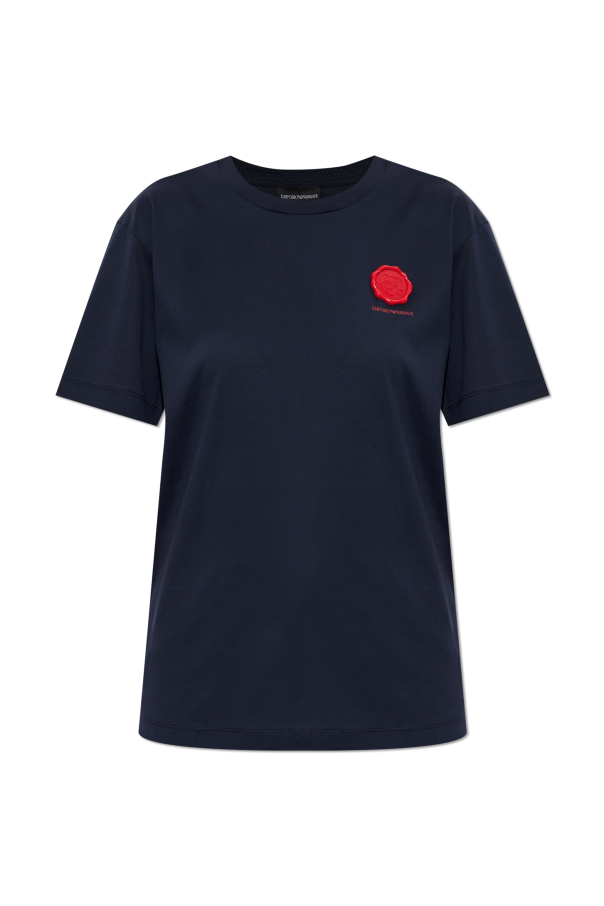 T-shirt with applique od Emporio Armani