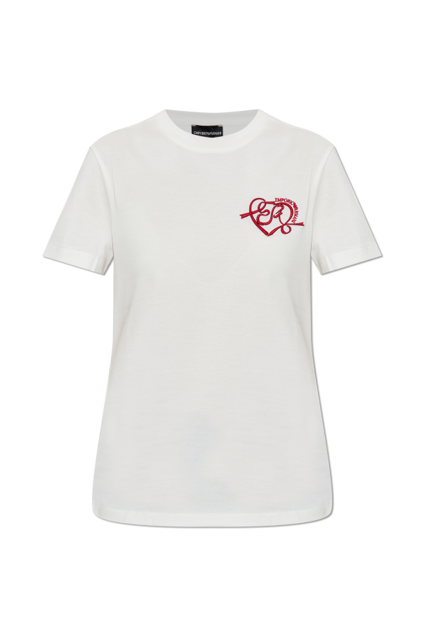 T-shirt with embroidered logo od Emporio Armani