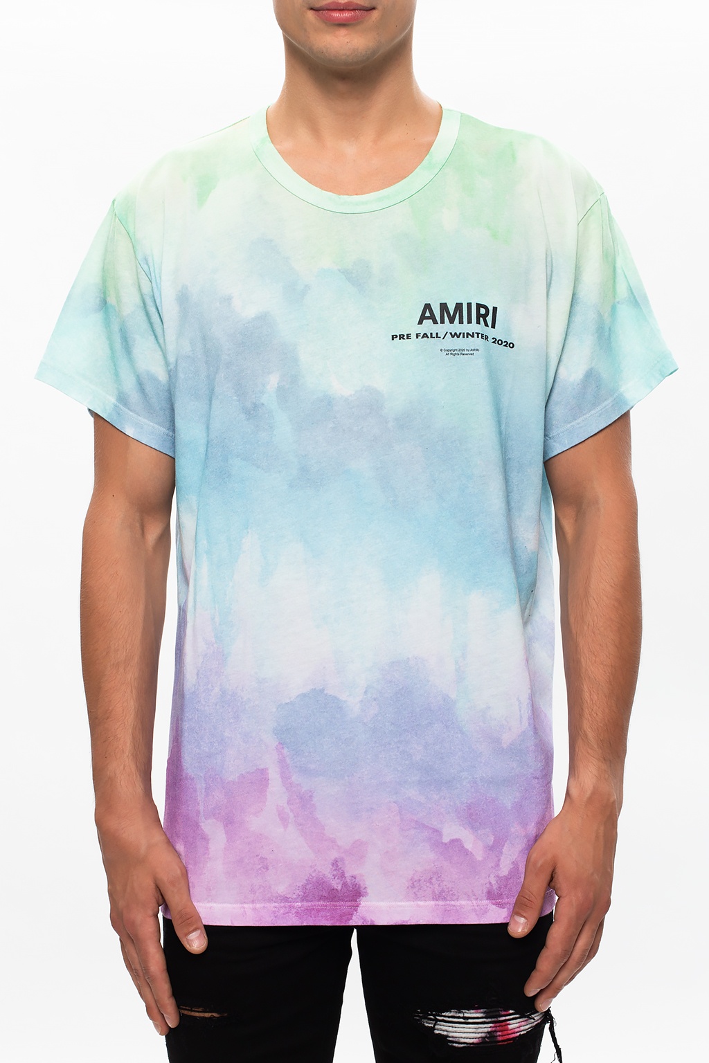 Amiri Pre-Fall Winter 2020 Tie-Dye T-shirt in Multicolor Cotton