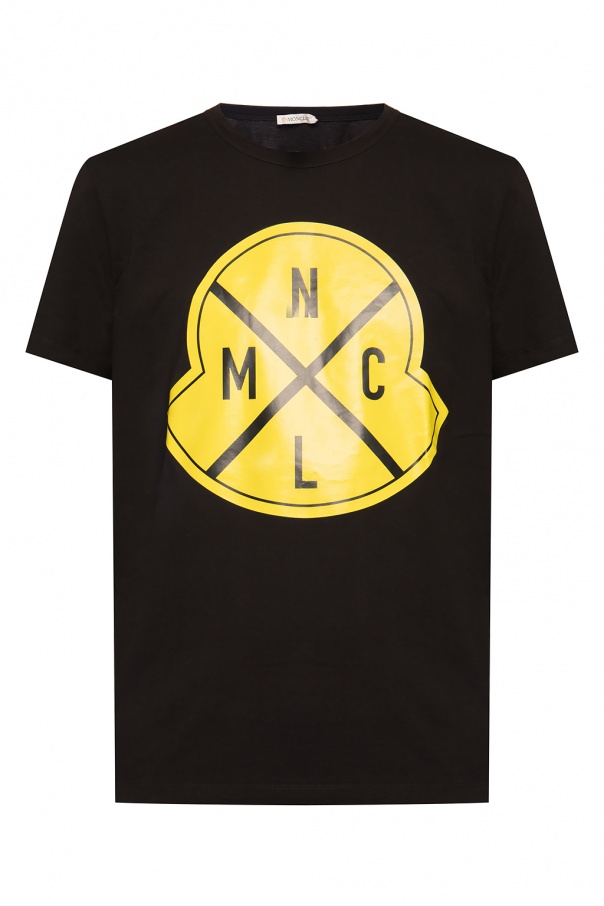 moncler t shirt yellow logo