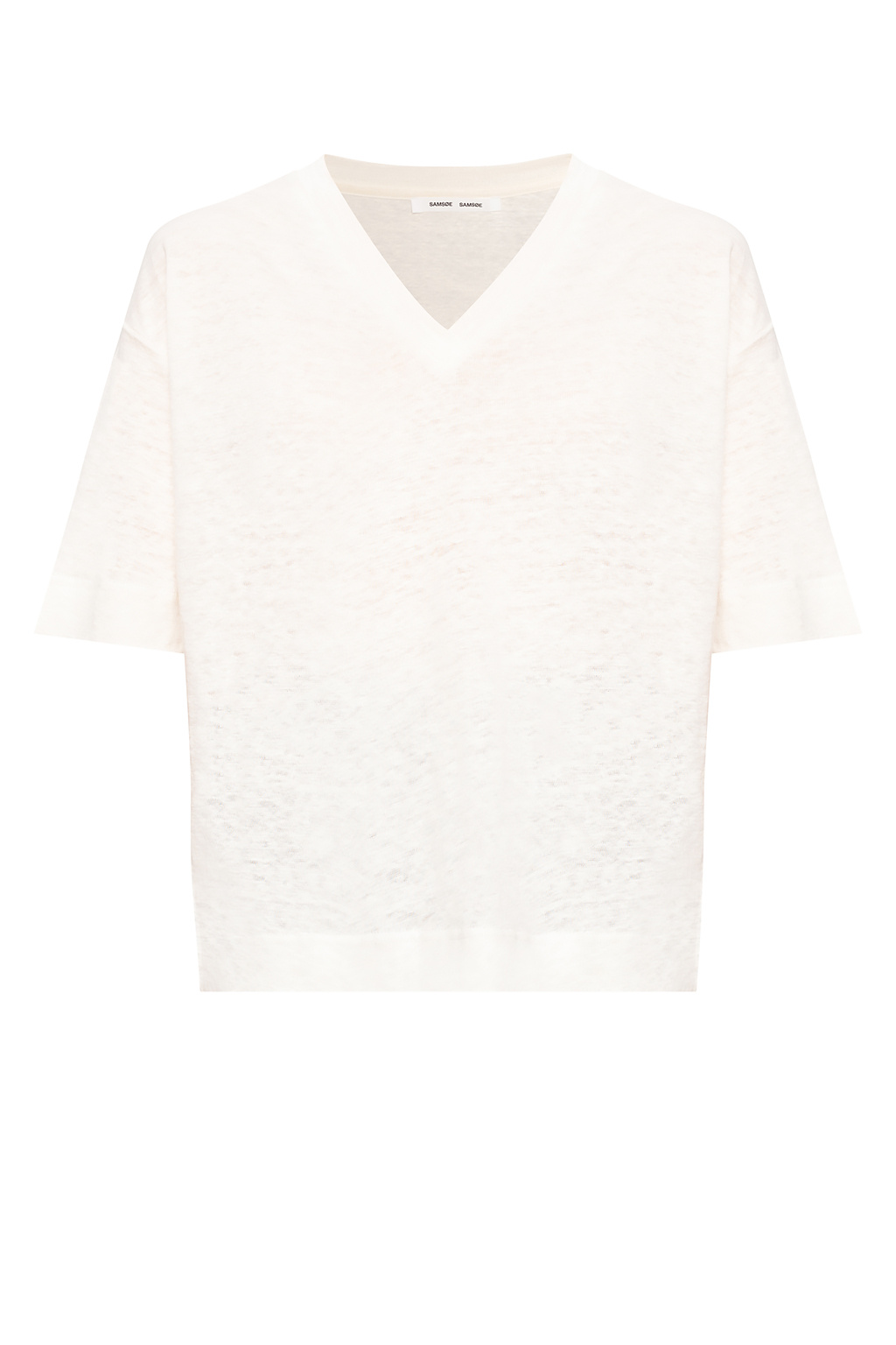 Samsøe Samsøe Linen V-neck T-shirt