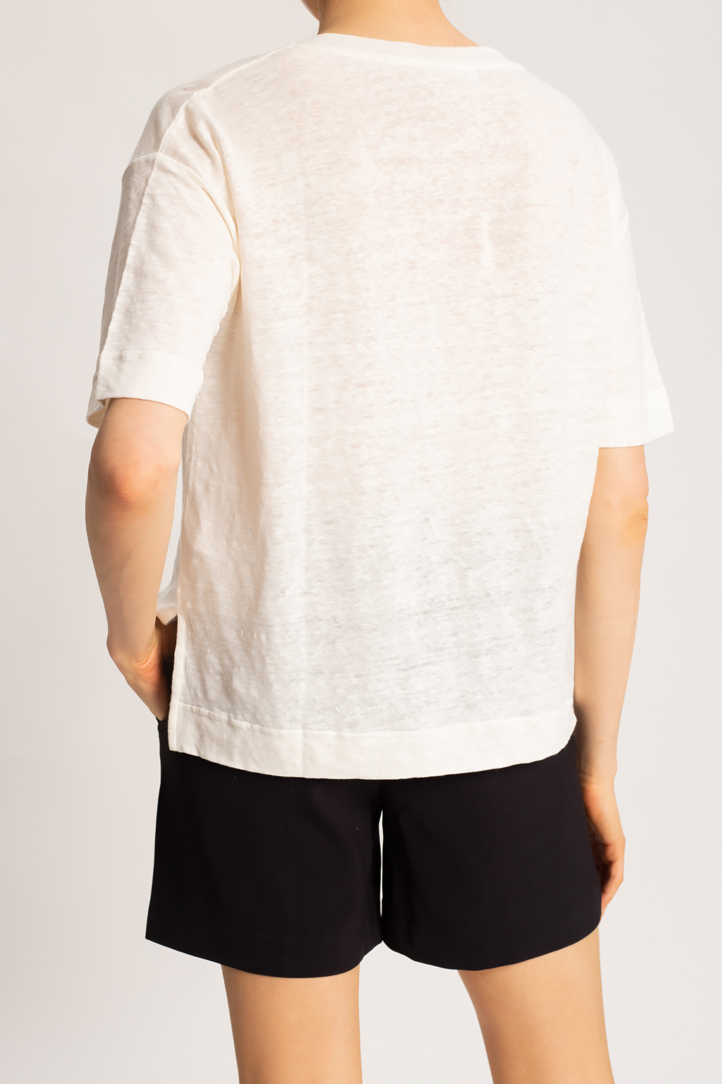 Samsøe Samsøe Linen V-neck T-shirt