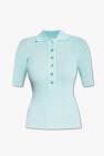 Samsøe Samsøe light blue ‘Nomi’ ribbed polo shirt