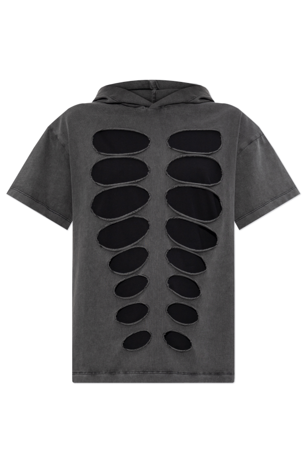 Hooded T-shirt with cut-outs od AVAVAV