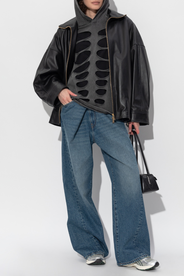 AVAVAV Camiseta con capucha y aberturas