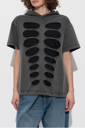 AVAVAV Camiseta con capucha y aberturas