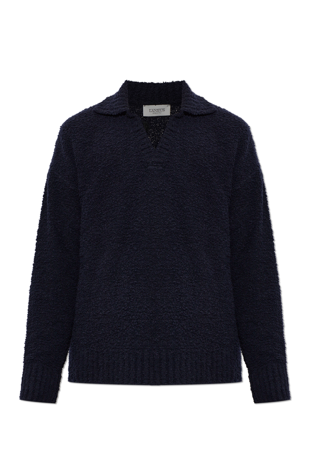 Wool polo shirt with collar od Laneus