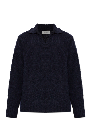 Wool polo shirt with collar